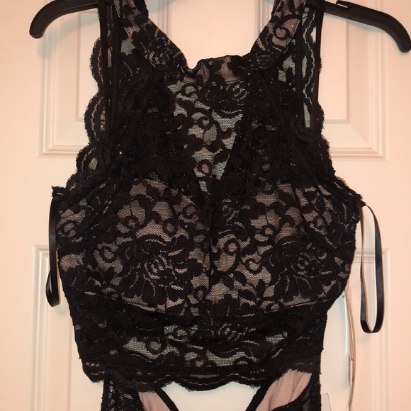 2 Piece Black Lace Mermaid Prom Dress - Picture 4 of 8